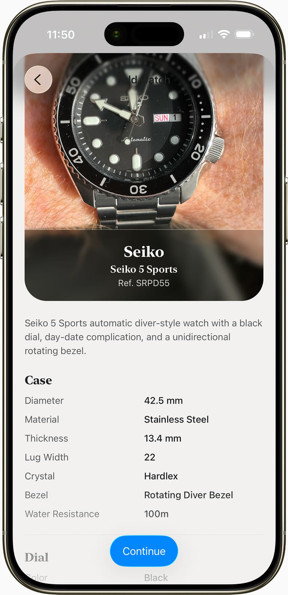 AI Add Watch - AI-powered watch recognition